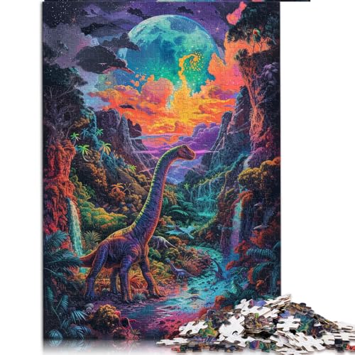 1000-teiliges Puzzle, Fantasiewelt der Dinosaurier, Papierpuzzle, für Erwachsene und Kinder ab 12 Jahren, pädagogisches Puzzle, Familienspiel, Größe: 26 x 38 cm von LZYANG