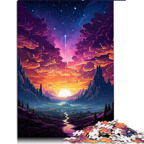 1000-teiliges Puzzle, Fantasy-Nachtansicht-Papierpuzzle, für Erwachsene und Kinder ab 12 Jahren, Lernspiele. Größe: 26 x 38 cm. von LZYANG