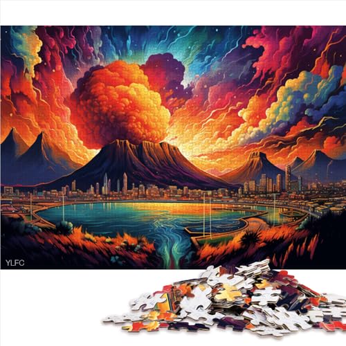 1000-teiliges Puzzle, Farbe Südafrika. Papierpuzzle „Kapstadt“, für Erwachsene und Kinder ab 12 Jahren, Geschenkideen. Größe: 50 x 75 cm. von LZYANG