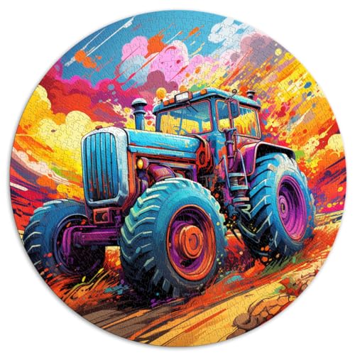 1000-teiliges Puzzle, Landwirtschaftstraktor, runde Puzzles, geeignet für Erwachsene und Kinder über 12 Jahre, Puzzle aus Pappe, gutes Geschenk für Erwachsene und Kinder, Größe 67,5 x 67,5 von LZYANG