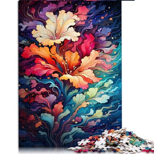 1000-teiliges Puzzle, Lernspiel, wunderschönes Blumenmeer, Papierpuzzle, für Erwachsene und Kinder ab 12 Jahren, Lernspielzeug. Größe: 52 x 38 cm. von LZYANG