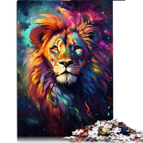 1000-teiliges Puzzle, Lernspiele, Papierpuzzle mit Farbmalerei und Löwenmotiv, für Erwachsene und Kinder ab 12 Jahren, tolles Geschenk für Erwachsene. Größe: 26 x 38 cm von LZYANG