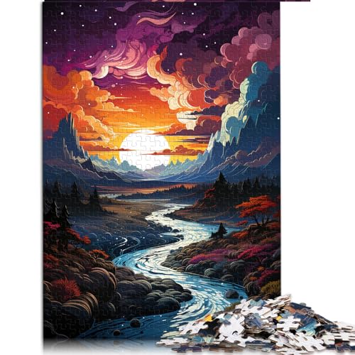 1000-teiliges Puzzle, Lernspiele für Erwachsene, Die farbenfrohe Landschaft des Myvatn-Sees, Papierpuzzle, für Erwachsene und Kinder, pädagogische Herausforderung. Größe: 26 x 38 cm von LZYANG