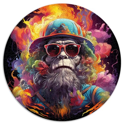 1000-teiliges Puzzle, Marihuana-AFFE, runde Puzzles, für Erwachsene und Kinder ab 12 Jahren, Kartonpuzzles, Puzzle für Sommerliebhaber, Größe 67,5 x 67,5 1000-teiliges Puzzle, Marihuana-AFFE, runde Puzzles, für Erwachsene und Kinder ab 12 Jahren, Kartonpuzzles, Puzzle für Sommerliebhaber, Größe 67,5 x 67,5 von LZYANG