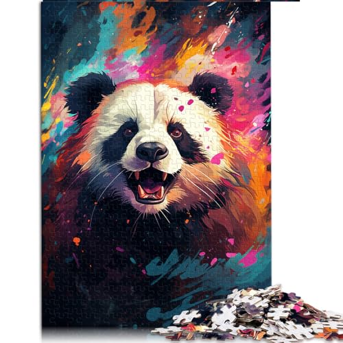 1000-teiliges Puzzle, Panda-Papierpuzzle zum Ausmalen, für Erwachsene und Kinder ab 12 Jahren, Heimdekoration, Größe: 26 x 38 cm von LZYANG