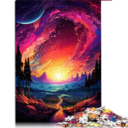 1000-teiliges Puzzle, Papierpuzzle „Fantasievolle, wunderschöne Landschaft“, geeignet für Erwachsene und Jugendliche ab 12 Jahren, Lernspiel für Erwachsene Kinder, Größe: 52 x 38 cm von LZYANG