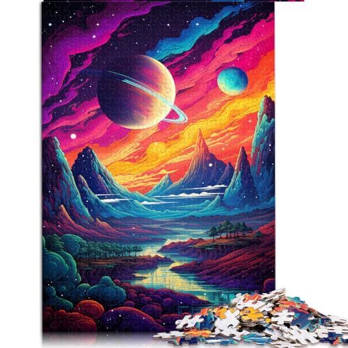 1000-teiliges Puzzle, Papierpuzzle „Fantasievolle kosmische Landschaft“, für Erwachsene und Kinder ab 12 Jahren, pädagogisches Spiel und Herausforderungsspielzeug, Größe: 50 x 75 cm von LZYANG