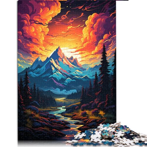 1000-teiliges Puzzle, Papierpuzzle „Folgende Psychedelia in den Rocky Mountains“, für Erwachsene und Kinder ab 12 Jahren, Lernspiele für zu Hause, DIY-Spielzeug. Größe: 50 x 75 cm von LZYANG