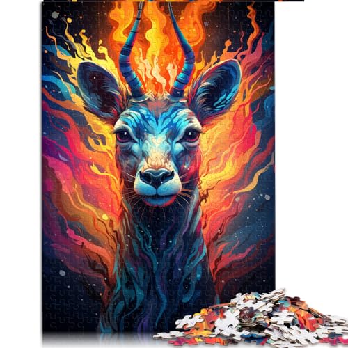 1000-teiliges Puzzle, Papierpuzzle „Giraffe in Farbe bemalen“, für Erwachsene und Kinder, Denkspiel, Größe: 26 x 38 cm von LZYANG