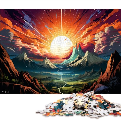 1000-teiliges Puzzle, Papierpuzzle „Landschaftsmalerei“, für Erwachsene und Jugendliche ab 12 Jahren, Lernspiel für Erwachsene Kinder, Größe: 26 x 38 cm von LZYANG