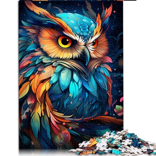 1000-teiliges Puzzle, Papierpuzzle mit Eulenmotiv zum Ausmalen, für Erwachsene und Kinder ab 12 Jahren, Geschenkideen, Größe: 26 x 38 cm von LZYANG