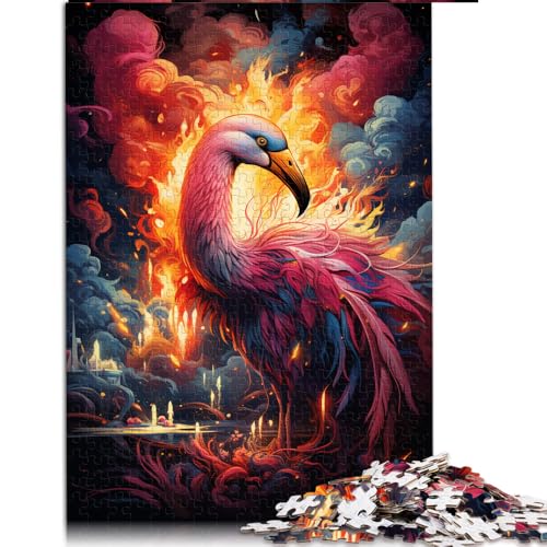 1000-teiliges Puzzle, Papierpuzzle mit Flamingo-Motiv zum Ausmalen, für Erwachsene und Kinder ab 12 Jahren, tolles Geschenk für die ganze Familie. Größe: 26 x 38 cm. von LZYANG