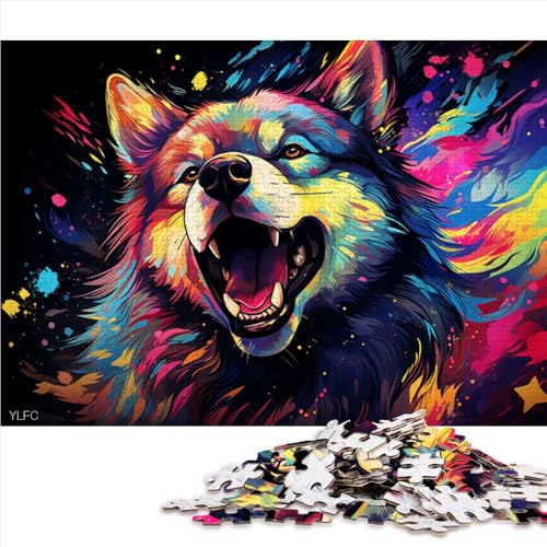 1000-teiliges Puzzle, Papierpuzzle mit Hundemotiv zum Ausmalen, für Erwachsene und Kinder ab 12 Jahren, Geschenk für Erwachsene und Kinder. Größe: 26 x 38 cm. von LZYANG