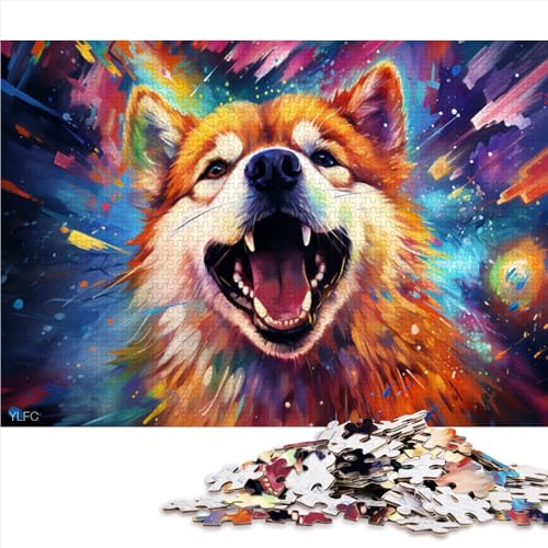 1000-teiliges Puzzle, Papierpuzzle mit Hundemotiv zum Ausmalen, für Erwachsene und Kinder ab 12 Jahren, anspruchsvolles Puzzle, Größe: 26 x 38 cm von LZYANG