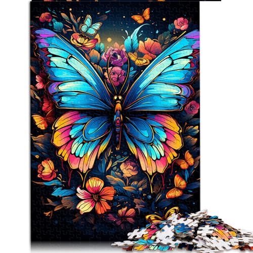 1000-teiliges Puzzle, Papierpuzzle mit Schmetterlingsmotiv, zum Ausmalen, für Jugendliche und Erwachsene, zur Heimdekoration. Größe: 50 x 75 cm. von LZYANG