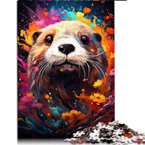 1000-teiliges Puzzle, Papierpuzzle mit Seeotter zum Ausmalen, geeignet für Erwachsene und Kinder ab 12 Jahren, lustiges Puzzle für die ganze Familie. Größe: 26 x 38 cm. von LZYANG