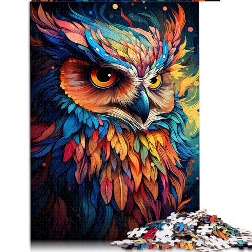 1000-teiliges Puzzle, Papierpuzzle mit Tier-Eule zum Bemalen, für Erwachsene und Kinder, Lernspiel für Erwachsene und Kinder. Größe: 52 x 38 cm. von LZYANG