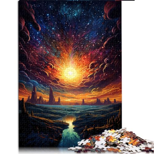 1000-teiliges Puzzle, Papierpuzzle mit wunderschöner Fantasielandschaft, geeignet für Erwachsene und Kinder ab 12 Jahren, Lernspiel für Erwachsene und Kinder. Größe: 52 x 38 cm. von LZYANG