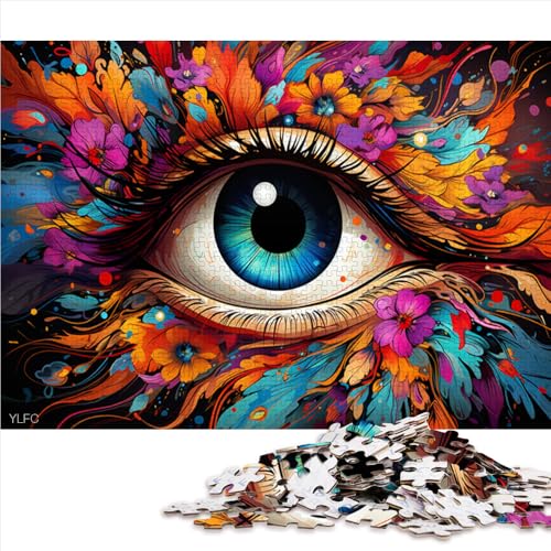 1000-teiliges Puzzle, Papierpuzzle zum Ausmalen von Augen, für Erwachsene und Kinder, tolles Geschenk für Erwachsene. Größe: 26 x 38 cm. von LZYANG