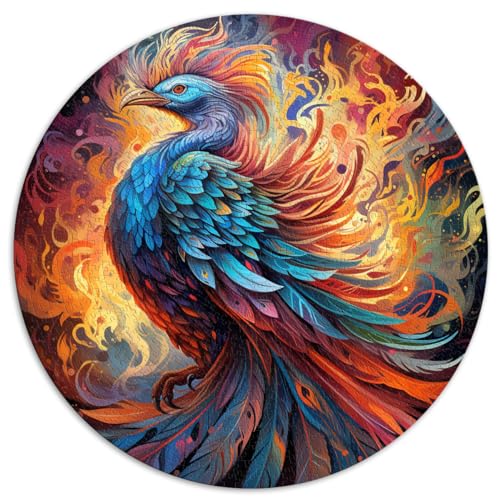 1000-teiliges Puzzle, Phoenix Abstra, runde Puzzles, Puzzles für 12-Jährige, Kartonpuzzles, Heimdekorations-Puzzlespielzeug, Größe 67,5 x 67,5 von LZYANG