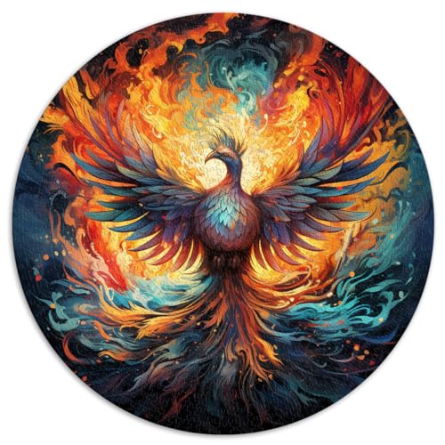 1000-teiliges Puzzle, Phoenix Magic, bunt, kreatives rundes Puzzle, für Erwachsene und Kinder ab 12 Jahren, Kartonpuzzle, anspruchsvolle Puzzles für Erwachsene, Größe 67,5 x 67,5 von LZYANG