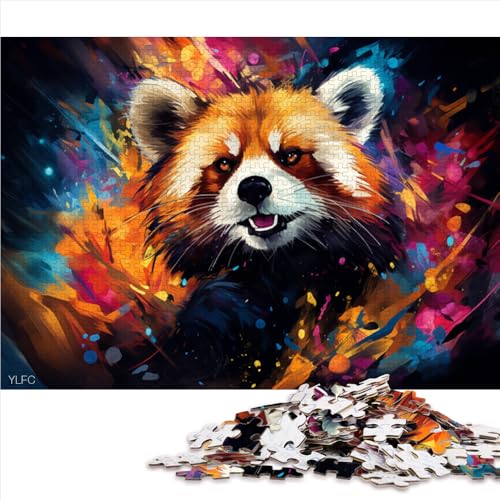 1000-teiliges Puzzle, Red_Panda-Papierpuzzle, Geeignet für Erwachsene und Kinder ab 12 Jahren, Für Familienspaß。Größe: 50 x 75 cm von LZYANG