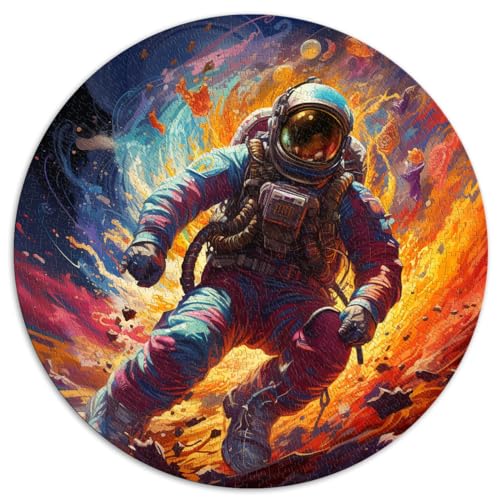 1000-teiliges Puzzle, Space Surfer, runde Puzzles, für Teenager und Kinder, Kartonpuzzle, Puzzlespielgröße 67,5 x 67,5 von LZYANG