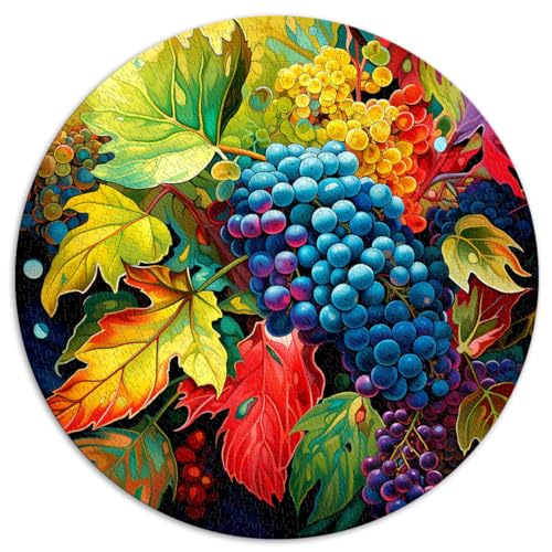 1000-teiliges Puzzle, Weintraube, kreisförmiges Puzzle, für Erwachsene und Kinder ab 12 Jahren, Puzzle aus Pappe, Lernspiel, Herausforderungsspielzeug, Größe 67,5 x 67,5 1000-teiliges Puzzle, Weintraube, kreisförmiges Puzzle, für Erwachsene und Kinder ab 12 Jahren, Puzzle aus Pappe, Lernspiel, Herausforderungsspielzeug, Größe 67,5 x 67,5 von LZYANG