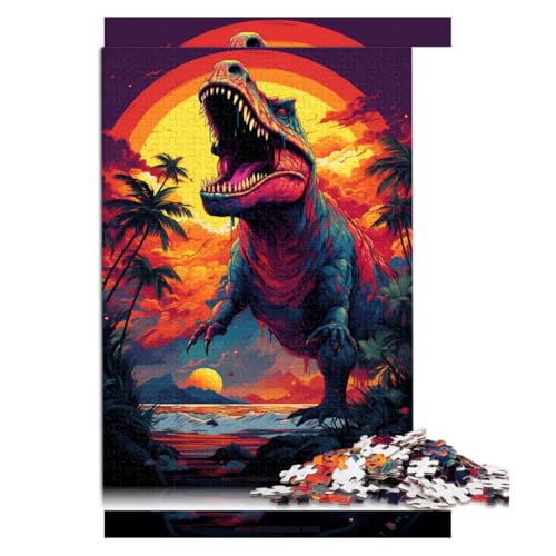 1000-teiliges Puzzle, eine Abbildung eines riesigen Dinosauriers. Papierpuzzle. Geeignet für Erwachsene und Kinder ab 12 Jahren. Denksportaufgaben für Erwachsene. Größe: 52 x 38 cm. von LZYANG