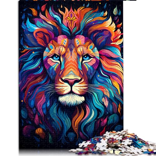 1000-teiliges Puzzle, exotisches, farbenfrohes Löwen-Papierpuzzle, für Erwachsene und Kinder ab 12 Jahren, anspruchsvolles Spiel, Größe: 26 x 38 cm von LZYANG