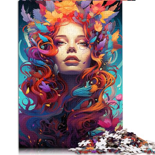 1000-teiliges Puzzle, farbenfrohe Psychedelie süßer Feen, Papierpuzzle, für Erwachsene und Kinder, pädagogisches Spiel, herausforderndes Spielzeug. Größe: 26 x 38 cm. von LZYANG