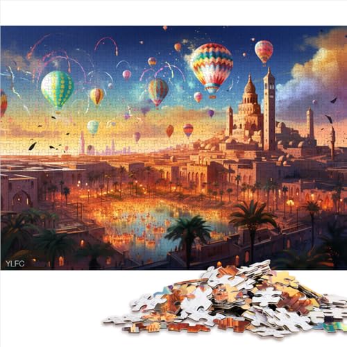 1000-teiliges Puzzle, farbenfrohes Marokko. Casablanca-Papierpuzzle, für Erwachsene und Kinder, Kunstwerk-Geschenk. Größe: 26 x 38 cm. 1000-teiliges Puzzle, farbenfrohes Marokko. Casablanca-Papierpuzzle, für Erwachsene und Kinder, Kunstwerk-Geschenk. Größe: 26 x 38 cm. von LZYANG