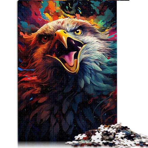 1000-teiliges Puzzle, farbenfrohes psychedelisches Papierpuzzle mit Adlern, Puzzle für 12-Jährige, Lernspiel für Erwachsene und Kinder. Größe: 50 x 75 cm. von LZYANG