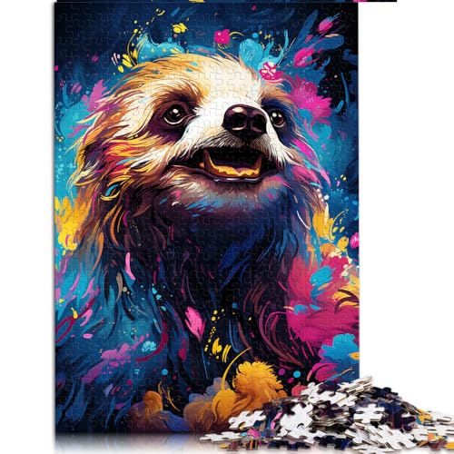 1000-teiliges Puzzle, farbenfrohes psychedelisches Papierpuzzle mit Seeotter-Tiermotiv, für Erwachsene und Kinder ab 12 Jahren, tolles Geschenk für Erwachsene. Größe: 52 x 38 cm. von LZYANG