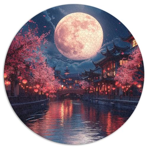 1000-teiliges Puzzle, japanische Architektur, kreative runde Puzzles, für Erwachsene und Kinder, Kartonpuzzles, tolles Geschenk für Erwachsene, Größe 67,5 x 67,5 von LZYANG