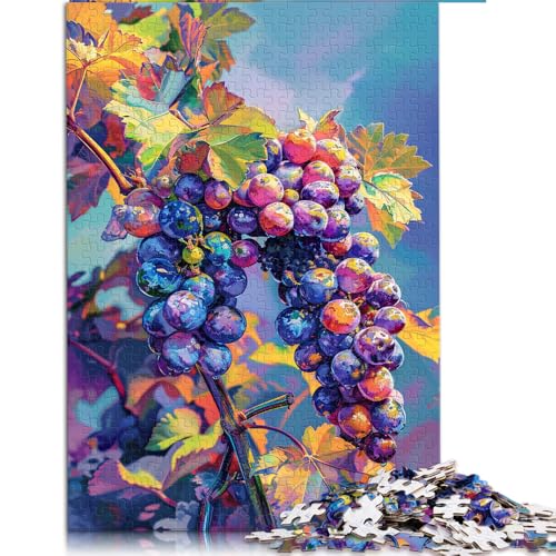 1000-teiliges Puzzle, volle Psychedelia mit Mahonia-Trauben, Papierpuzzle, Erwachsene und Kinder, Lernspiel. Größe: 50 x 75 cm. von LZYANG