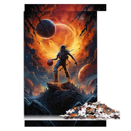 1000-teiliges Puzzle für Erwachsene, Basketballspieler-Papierpuzzle, für Erwachsene und Kinder ab 12 Jahren, anspruchsvolles Spielgeschenk. Größe: 26 x 38 cm von LZYANG