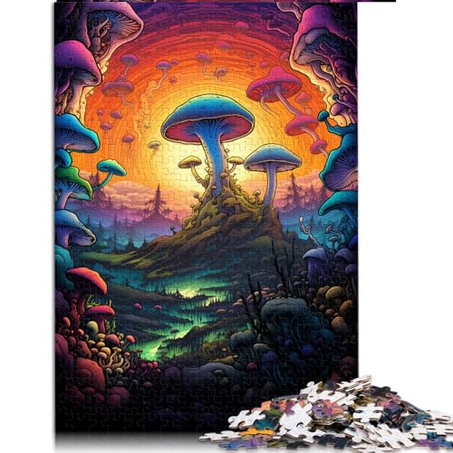 1000-teiliges Puzzle für Erwachsene, Bunte Pilze, Papierpuzzle, für Erwachsene und Kinder ab 12 Jahren, tolles Geschenk. Größe: 50 x 75 cm. von LZYANG