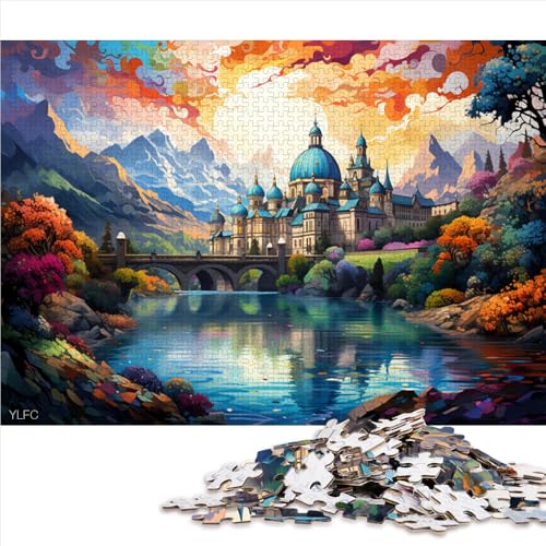 1000-teiliges Puzzle für Erwachsene, Das Papierpuzzle „Das Schweizer Bundeshaus“, für Erwachsene und Kinder ab 12 Jahren, Puzzle zur Heimdekoration, Größe: 52 x 38 cm von LZYANG