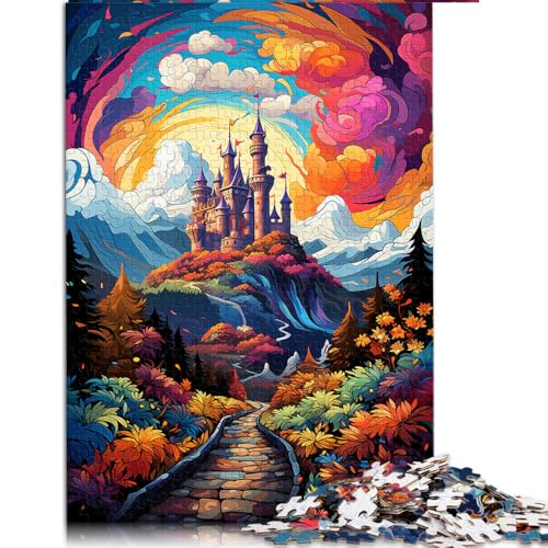 1000-teiliges Puzzle für Erwachsene, Das farbenfrohe Schloss Neuschwanstein, Papierpuzzle, Geeignet für Erwachsene und Kinder ab 12 Jahren, Tolles Geschenk für Erwachsene. Größe: 50 x 75 cm. von LZYANG