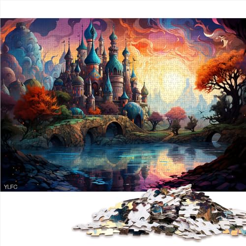 1000-teiliges Puzzle für Erwachsene, Die volle Psychedelie des Xiaomiya-Fluss-Papierpuzzles, Geeignet für Erwachsene und Kinder über 12 Jahre, Erwachsene。Größe: 52 x 38 cm von LZYANG