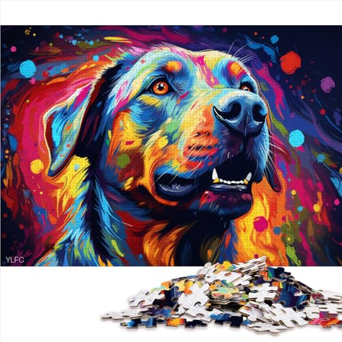 1000-teiliges Puzzle für Erwachsene, Fantasie-Holzpuzzle mit farbenfrohem Sternenhimmel-Hund, für Erwachsene und Kinder ab 12 Jahren, pädagogisches Spiel, Herausforderungsspielzeug von LZYANG