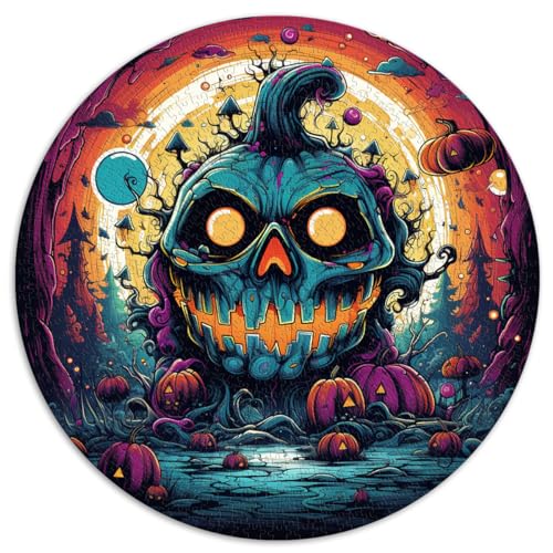 1000-teiliges Puzzle für Erwachsene, Halloween-Kürbis, runde Puzzles, für Erwachsene und Kinder ab 12 Jahren, Papppuzzles, Spielspielzeug für Erwachsene, Familienpuzzle, Geschenkgröße ， 67,5 x 67,5 von LZYANG