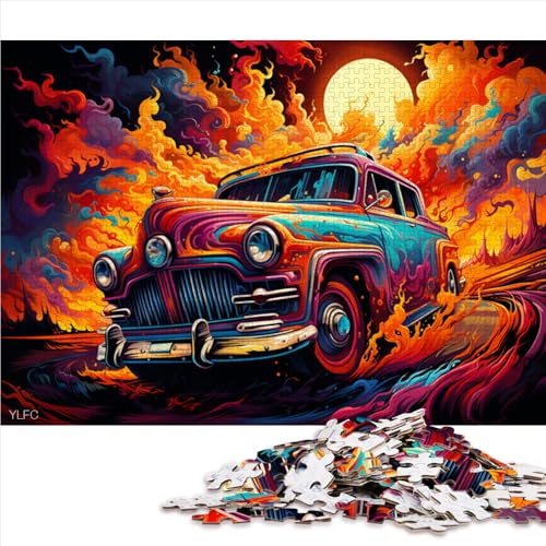 1000-teiliges Puzzle für Erwachsene, Holzpuzzle „Fantasievolles Auto in Farbe“, geeignet für Kinder ab 12 Jahren, pädagogisches Spiel und herausforderndes Spielzeug. Größe: 52 x 38 cm. von LZYANG