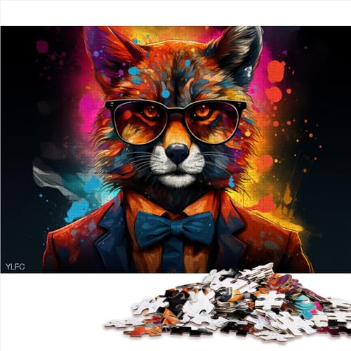 1000-teiliges Puzzle für Erwachsene, Papierpuzzle „Fuchsboss“, für Erwachsene und Kinder ab 12 Jahren, lehrreiches Lernpuzzle, Größe: 26 x 38 cm von LZYANG