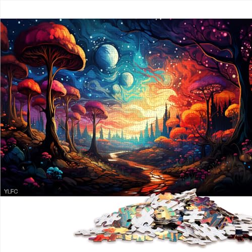 1000-teiliges Puzzle für Erwachsene, Papierpuzzle mit farbenfroher Fantasielandschaft, Geschenk für Erwachsene, Denkspiel, Spielzeug. Größe: 50 x 75 cm. von LZYANG