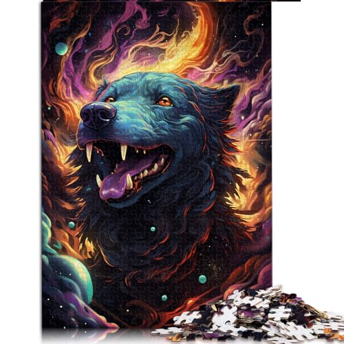 1000-teiliges Puzzle für Erwachsene, Puzzle-Geschenke, Bunter böser Hund aus der Zukunft, Papierpuzzle, für Erwachsene und Kinder, Herausforderndes Spiel. Größe: 50 x 75 cm von LZYANG