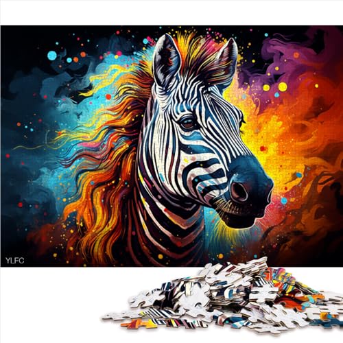 LZYANG 1000-teiliges Puzzle für Erwachsene, Zebra-Papierpuzzle, Fortgeschritten, 26 x 38 cm, ab 12 Jahren von LZYANG