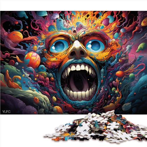 1000-teiliges Puzzle für Erwachsene, buntes Fantasy-Monster-Papierpuzzle, für Erwachsene und Kinder ab 12 Jahren, lehrreiches Lernpuzzle, Größe: 52 x 38 cm. von LZYANG