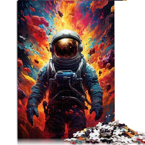 1000-teiliges Puzzle für Erwachsene, farbenfrohe Psychedelia für Astronauten, Papierpuzzle für Erwachsene und Kinder, Holzpuzzle für Familienspiele und Heimdekoration. Größe: 50 x 75 cm. von LZYANG